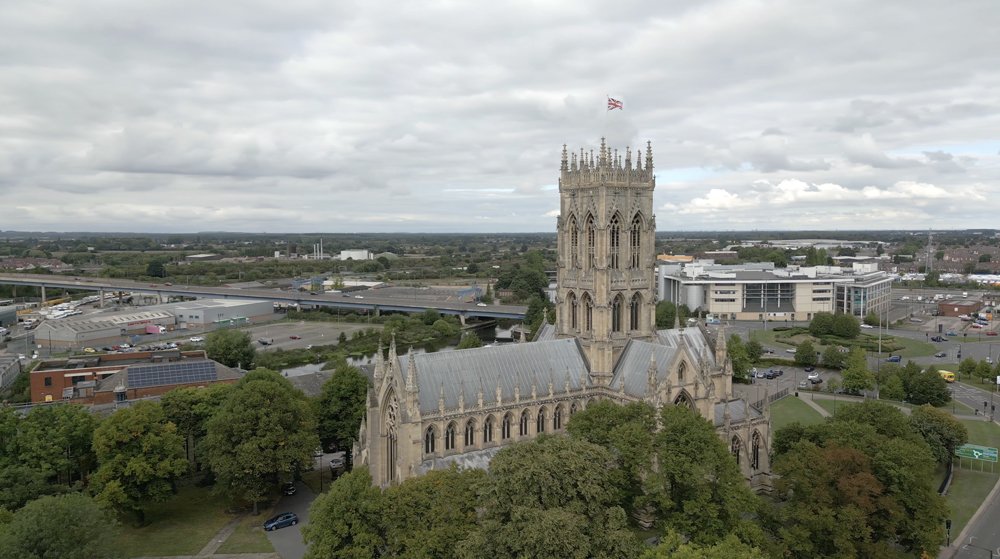 Doncaster Minster stock video footage
