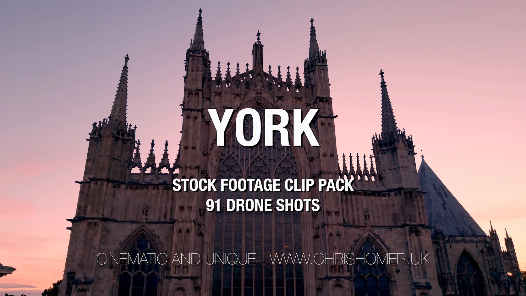 York UK stock footage by drone