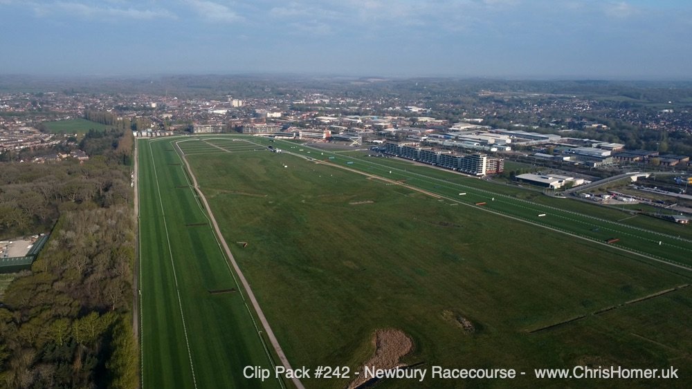 Newbury Racecourse Drone Stock Footage