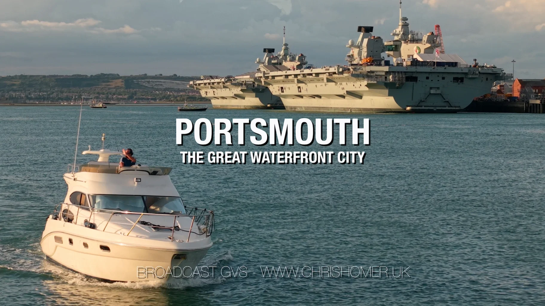Portsmouth - The great waterfront city - Drone stock footage