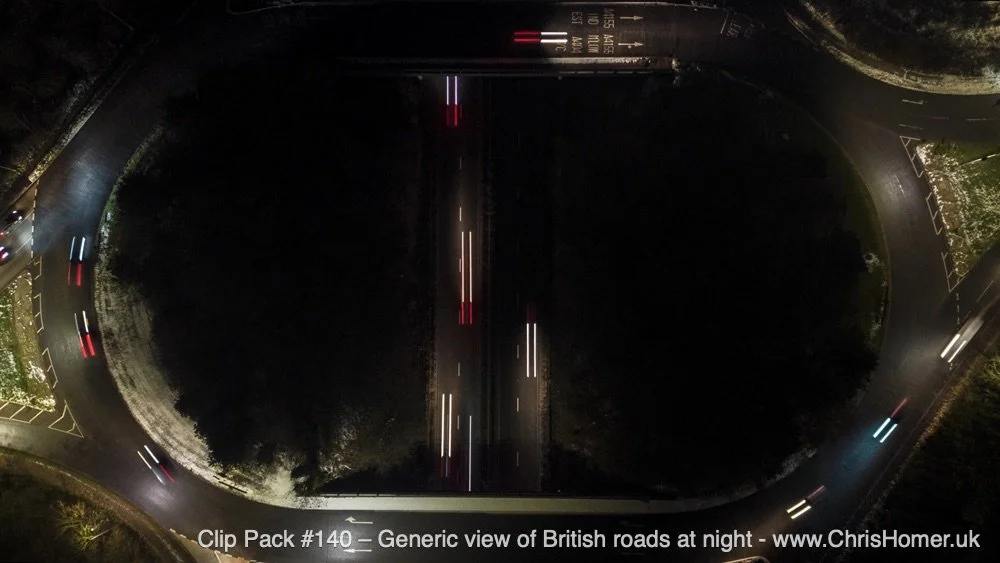 Britihs roads, traffic drone timelapse stock footage