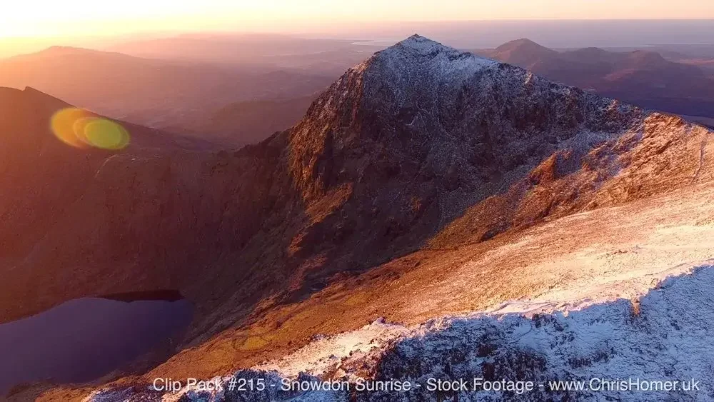 Clip Pack #215 - Snowdon Winter Sunrise Stock Footage