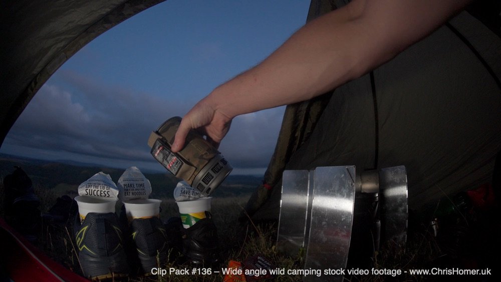 POV camping stock footage
