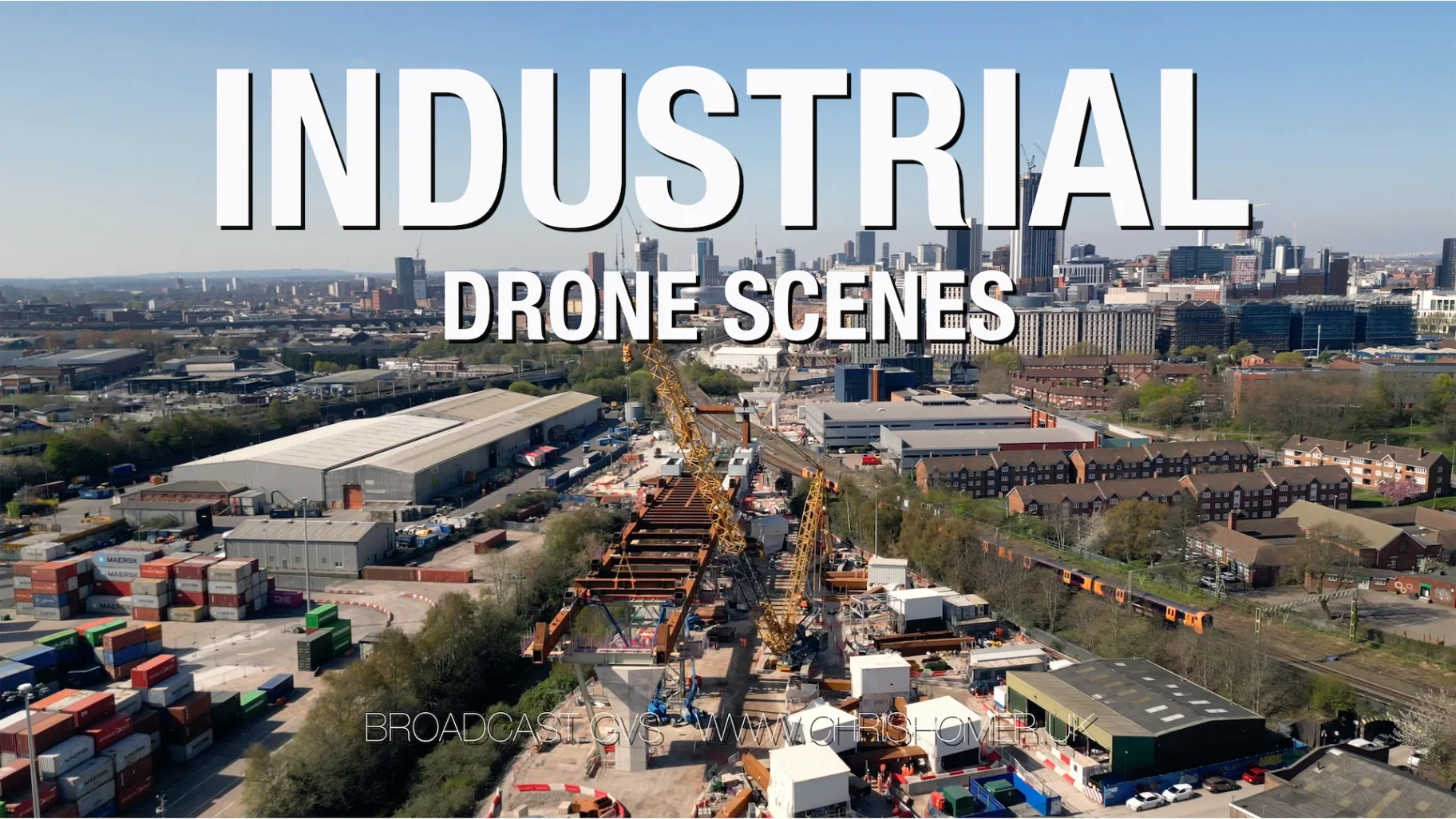 Industrial drone stock footage