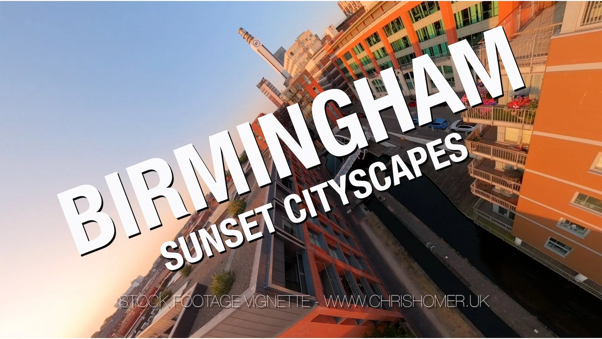 Birmingham - Sunset Cityscapes - Drone Aerial Views | Stock Footage Vignette
