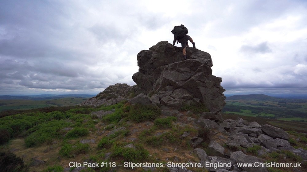 Walking to Stiperstones Shropshire stock video footage