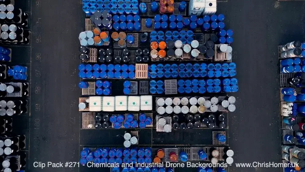 Chemical and Industrial drone stock footage