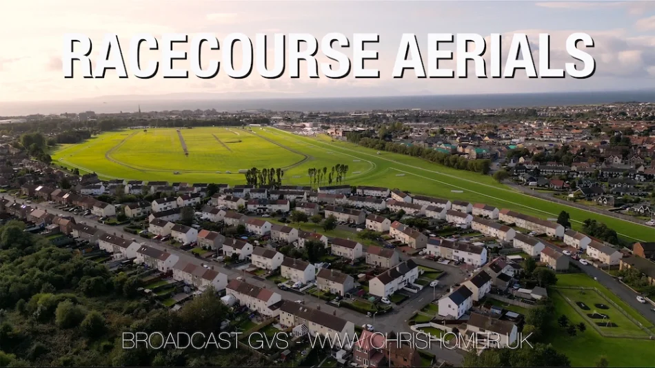 Horse Racing Drone Stock Footage
