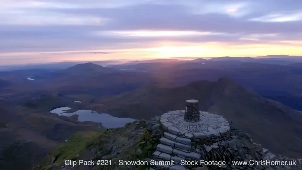 Clip Pack #221 - Snowdon Summit in 2016 - Archive Stock Footage