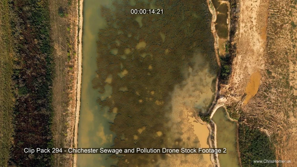 Chichester Sewage Southern Water discharge into the sea stock video footage