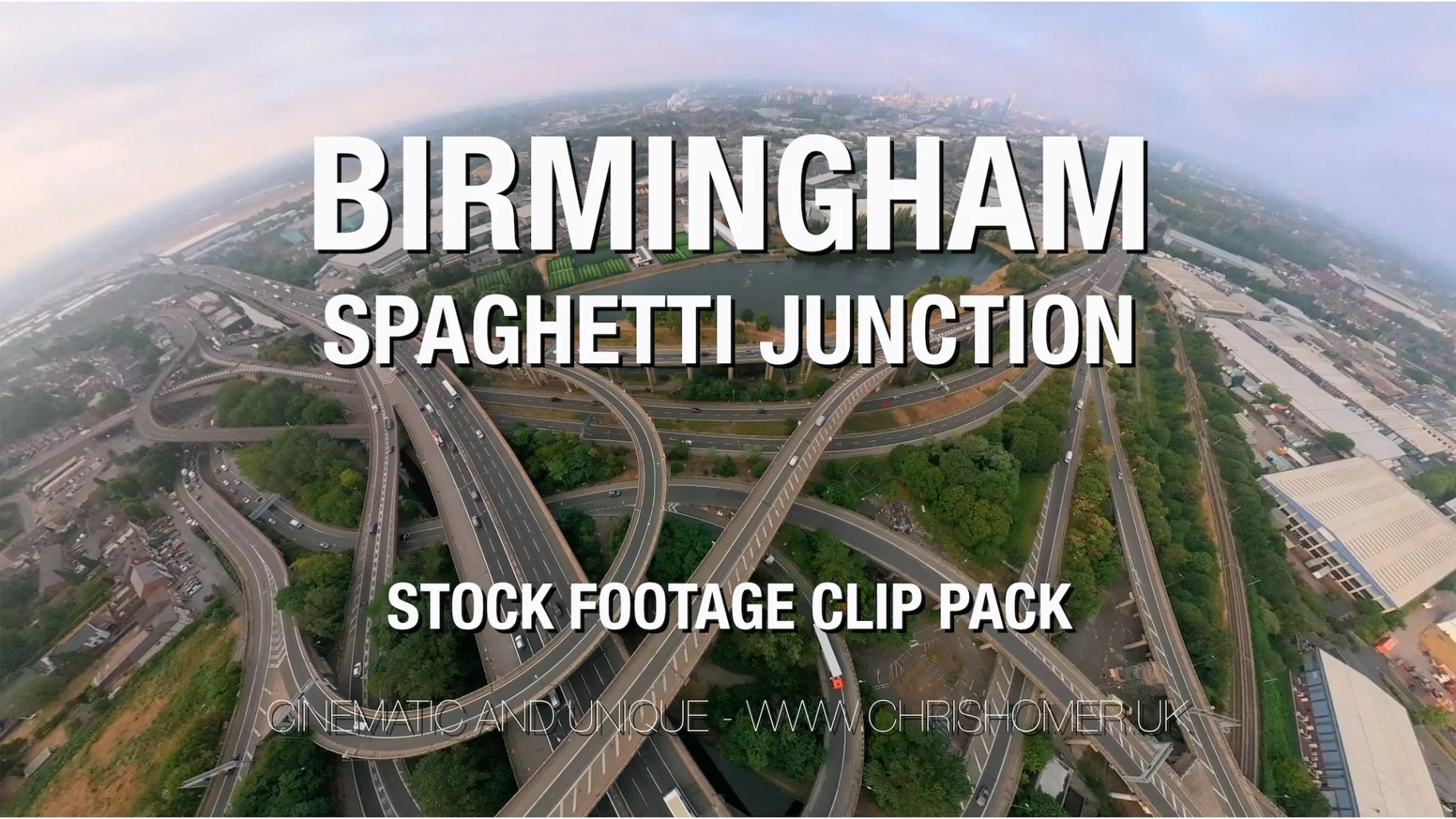 Stock video footage of Birmingham Spaghetti Junction
