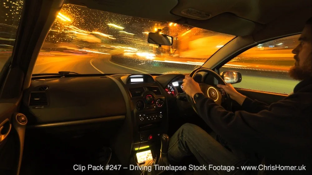 Driving POV timelapse stock video footage for 4K royalty free download