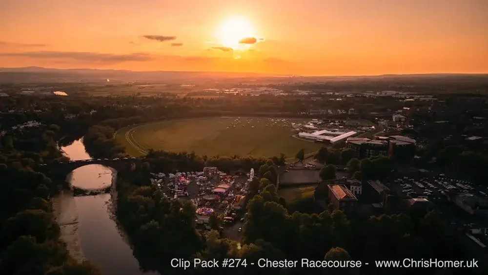 Chester Racecourse Drone Stock Video Footage
