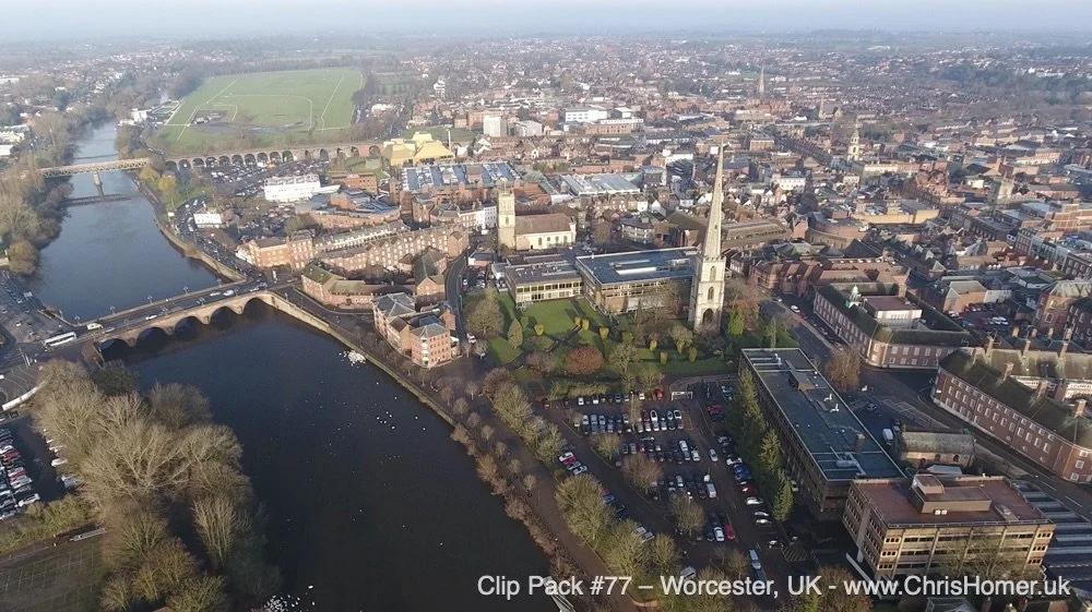 Worcester drone stock video footage