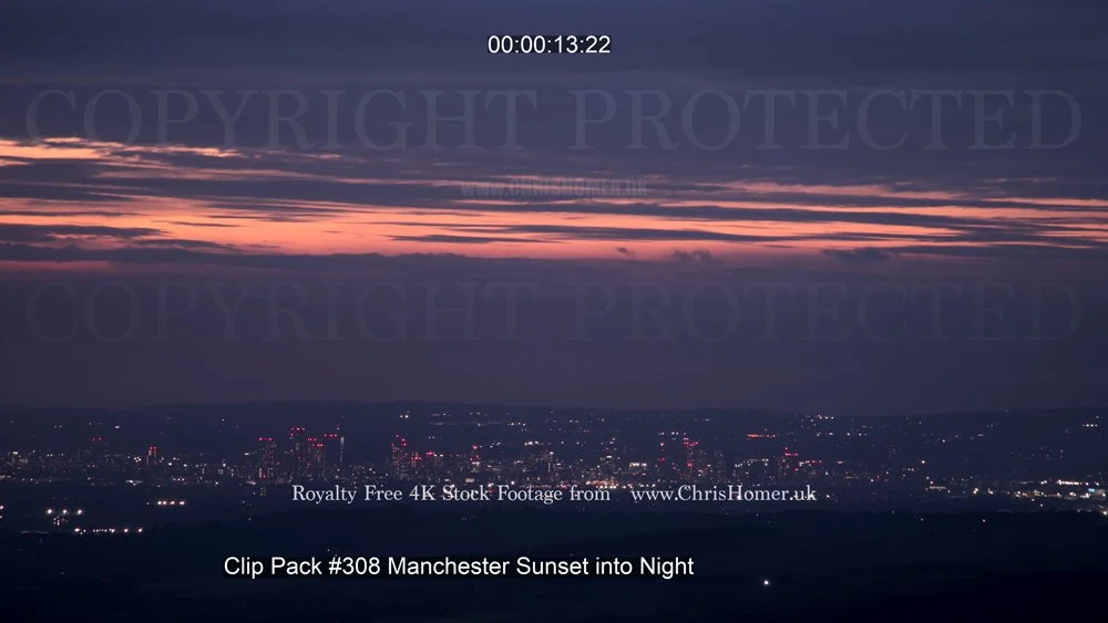 Manchester Timelapse stock video footage from the Peak District