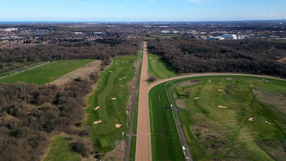 Newcastle Racecourse Drone Stock Footage - Clip Pack #324