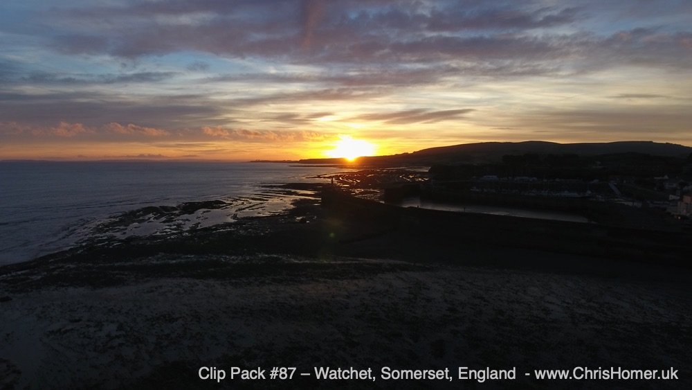 Watchet beach England, royalty free video