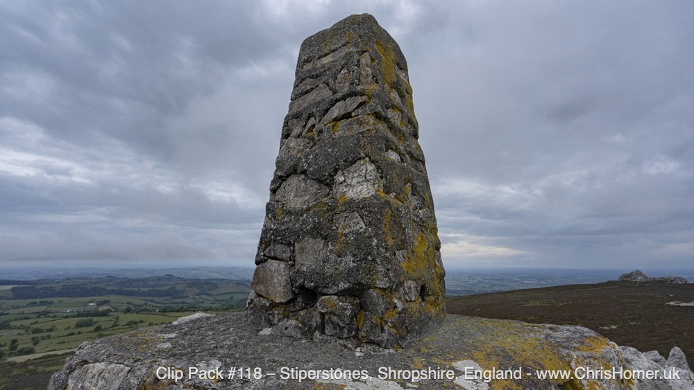 Stiperstones Shropshire stock video footage drone and timelapse for royalty free download