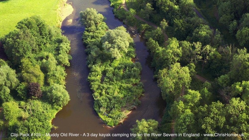 Magical island on the River Severn stock video footage for royalty free download