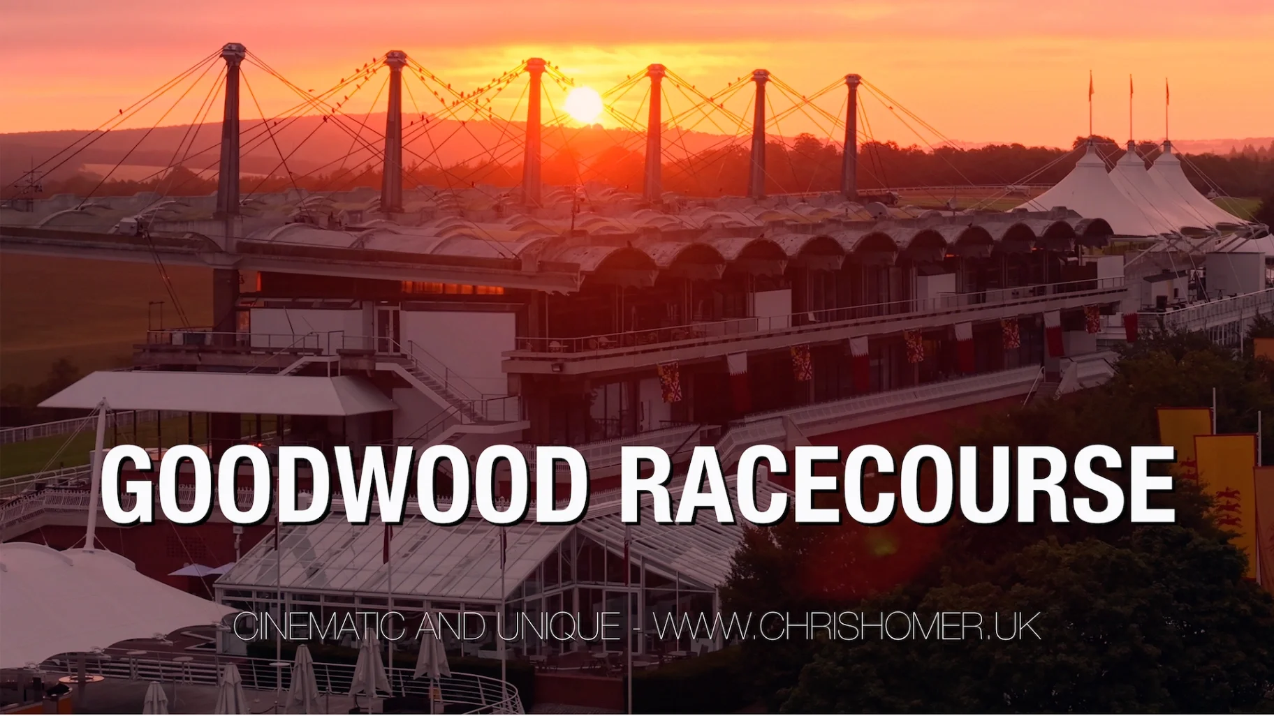 Goodwood racecourse stock video footage