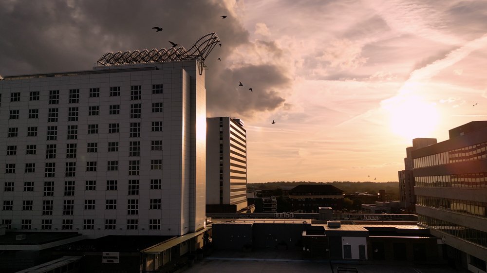 Bracknell sunset stock video footage