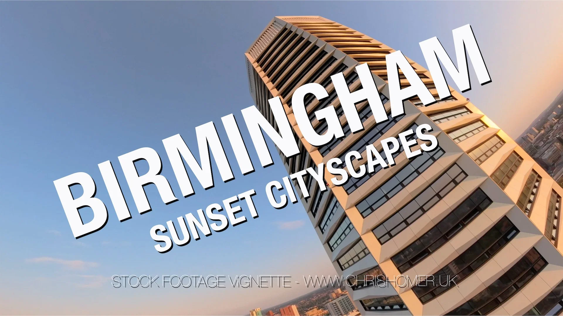Birmingham England UK stock video footage vignette, drone aerial views over the city