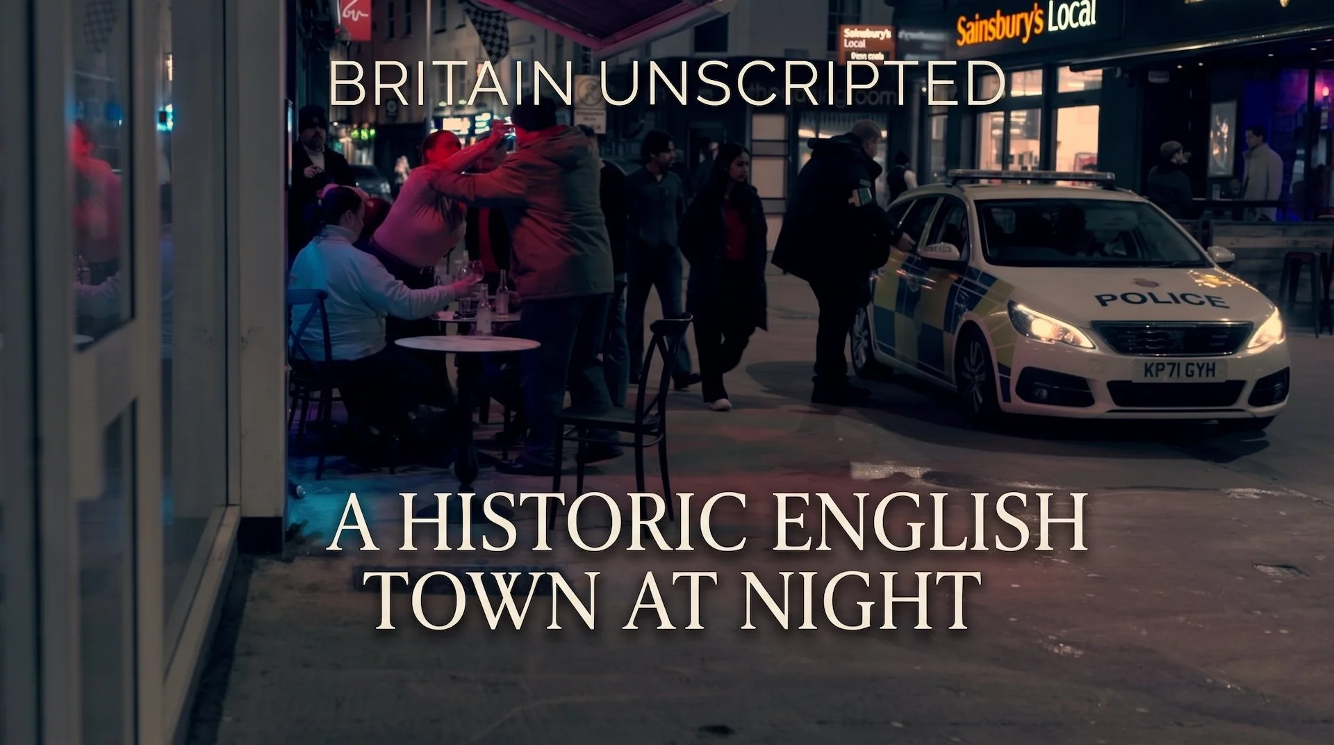 Cheltenham at night stock video