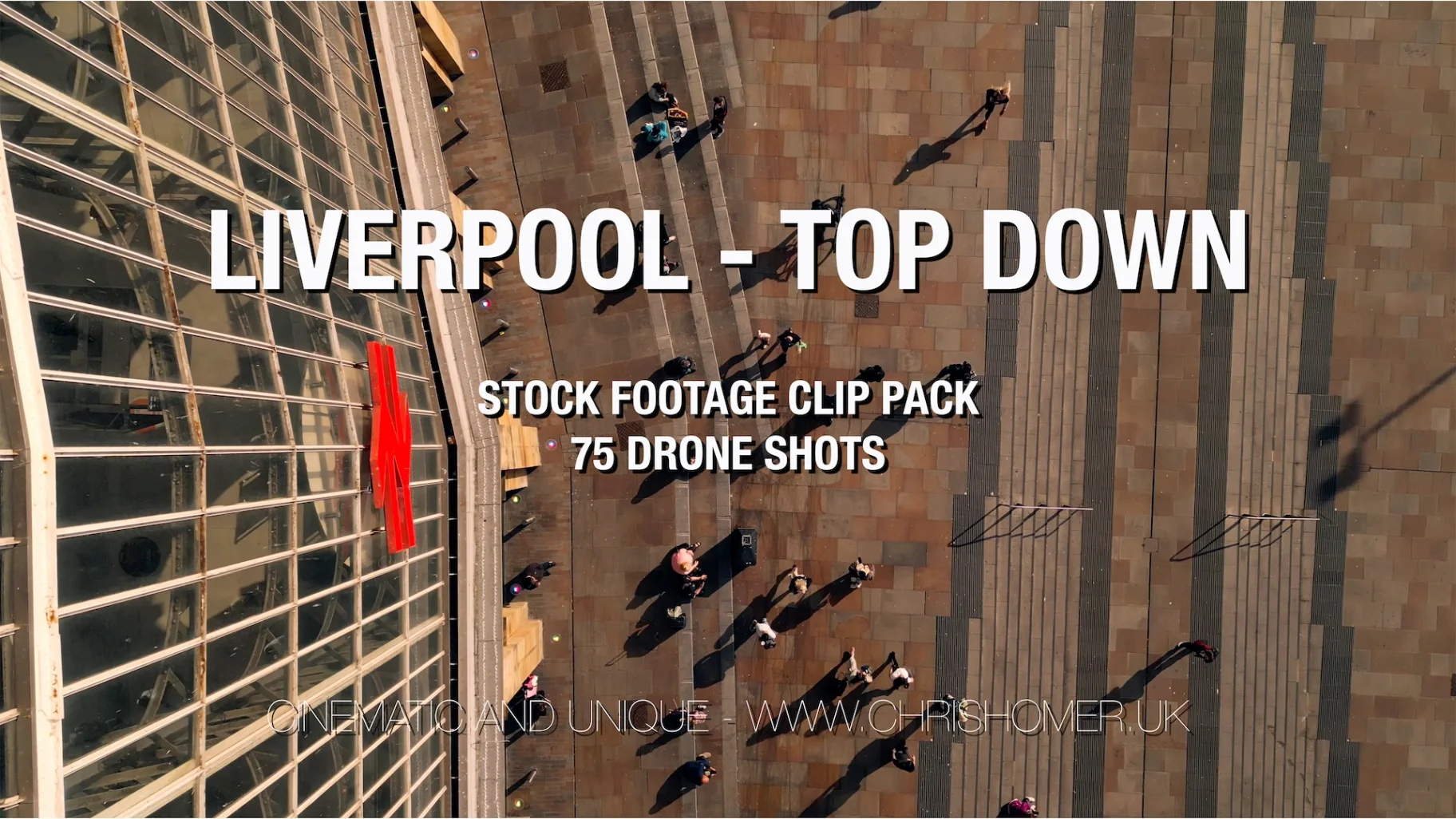 Liverpool Top Down Drone Stock Footage - Clip Pack #325