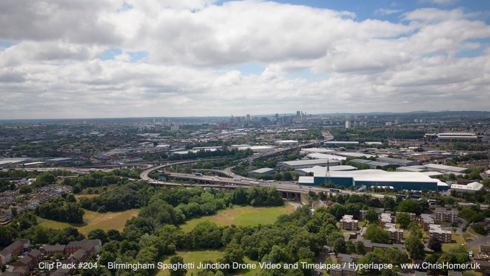 Spaghetti junction Birmingham timelapse stock video footage bundle