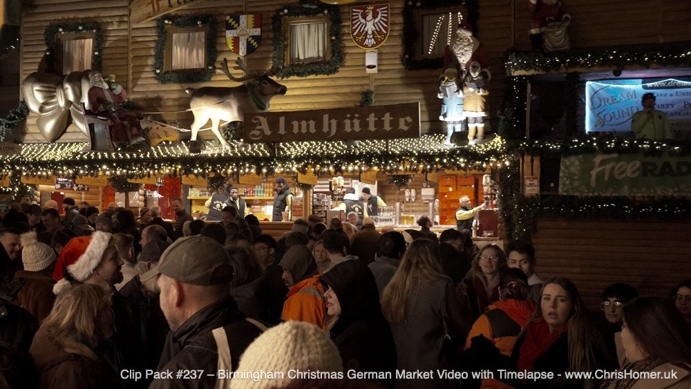Clip Pack #237 – Frankfurt Christmas Market Birmingham - Stock video footage and timelapse