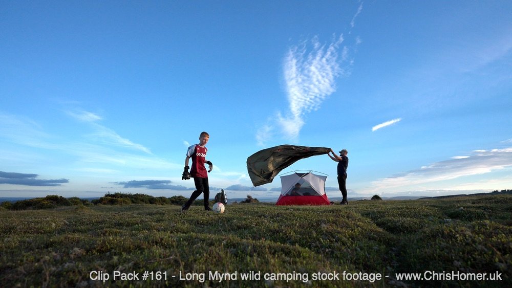 Long Mynd Wild Camping Stock Footage