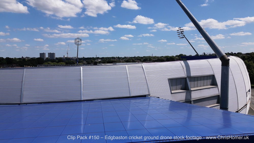 Birmingham edgbaston cricket ground stock footage drone stadium view