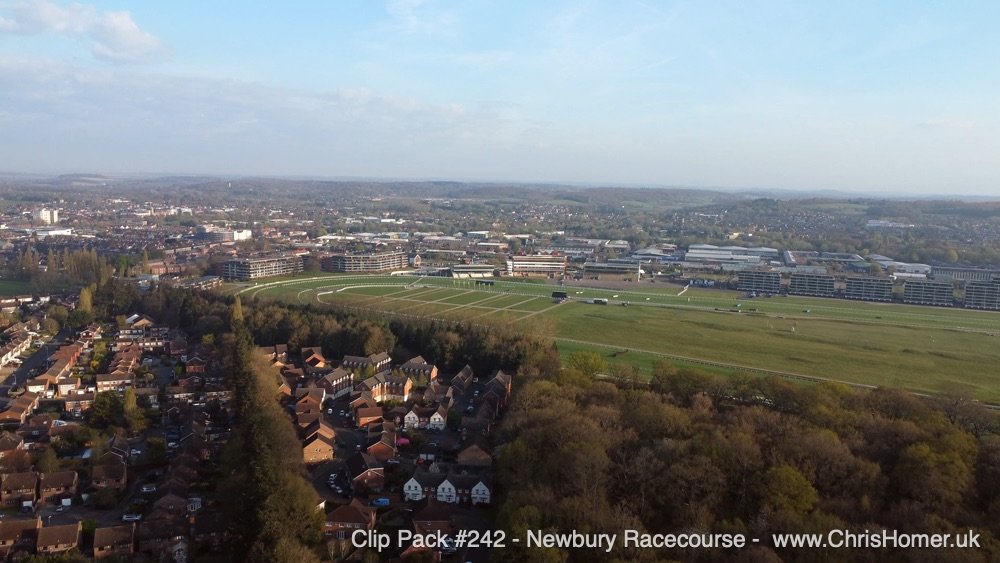 Clip Pack #242 - Newbury Racecourse Drone Stock Footage Location: Newbury Racecourse, Berkshire, UK