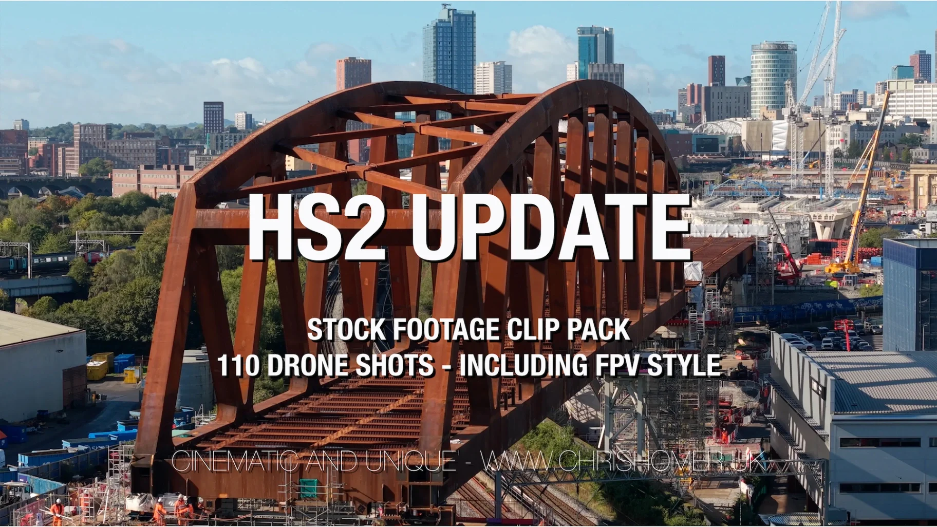 HS2 Birmingham stock video footage update