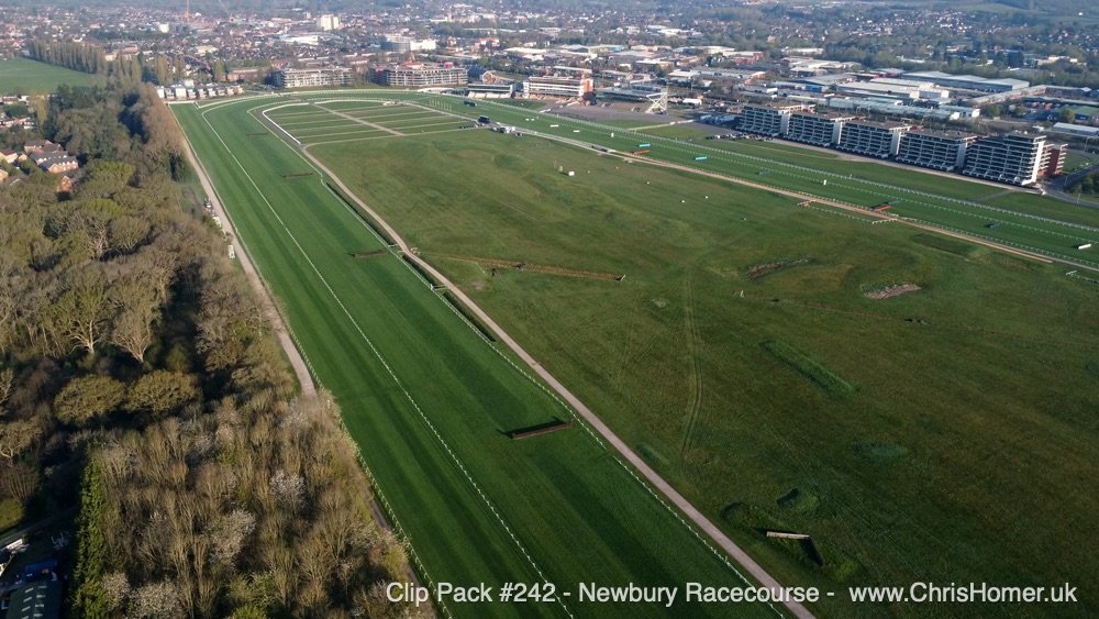 Newbury Racecourse Drone Stock Footage