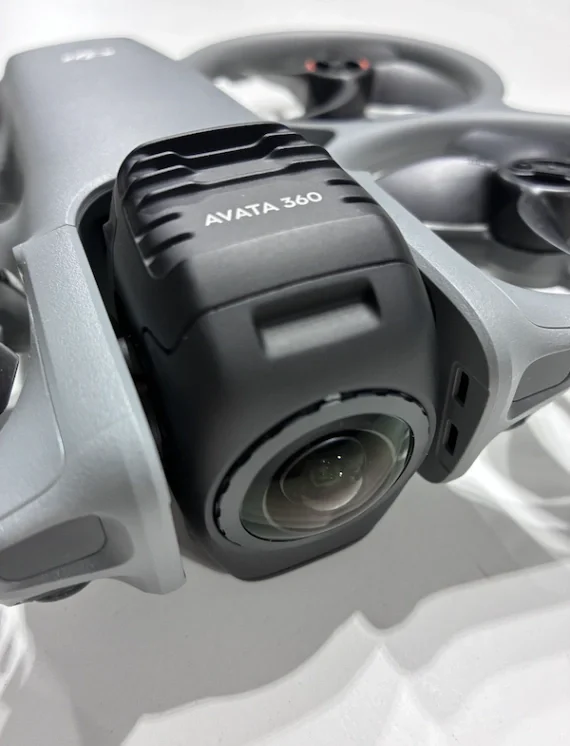 A closer look at the DJI Avata 360 camera lens