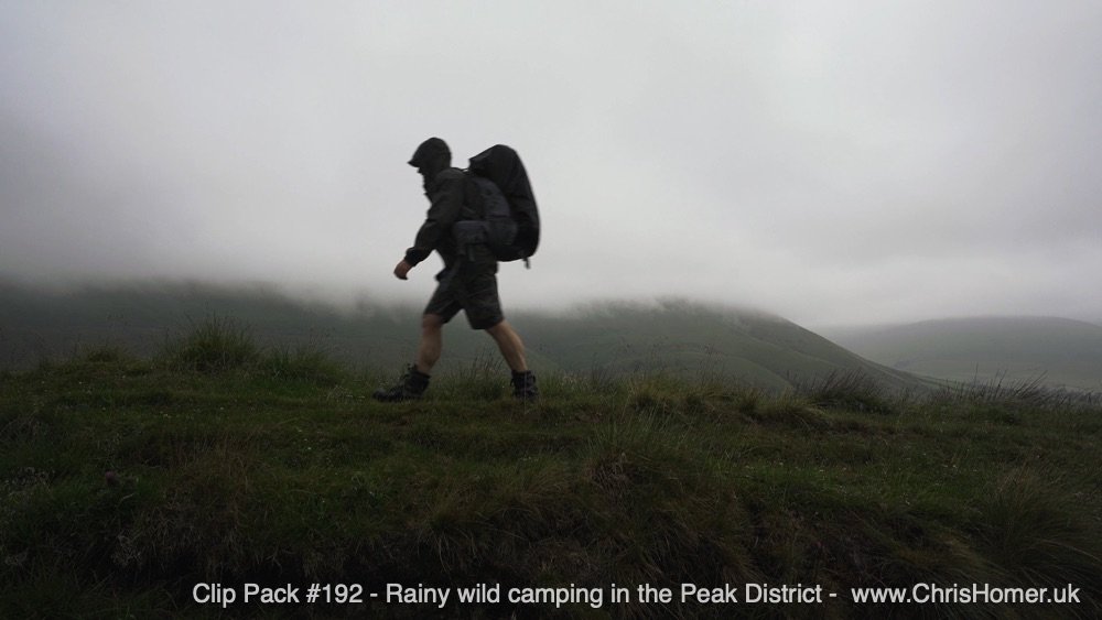 Rainy Wild Camping in the Peak District Stock Footage