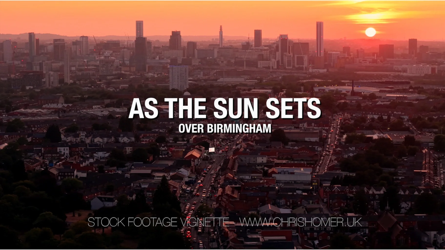 Sunset drone stock video footage