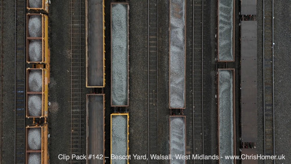 Freight train yard stock video footage drone and timelapse for royalty free download