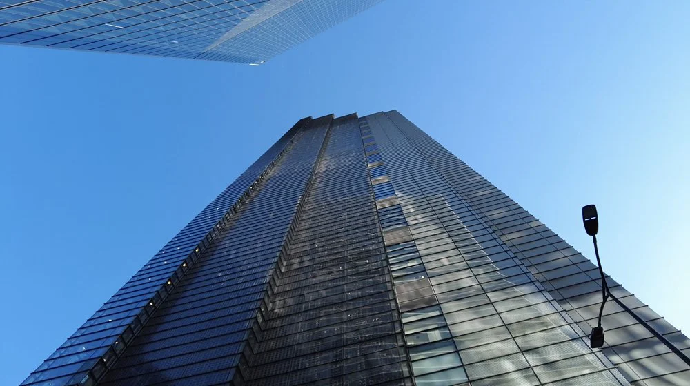 Office skyscraper in London UK stock video footage