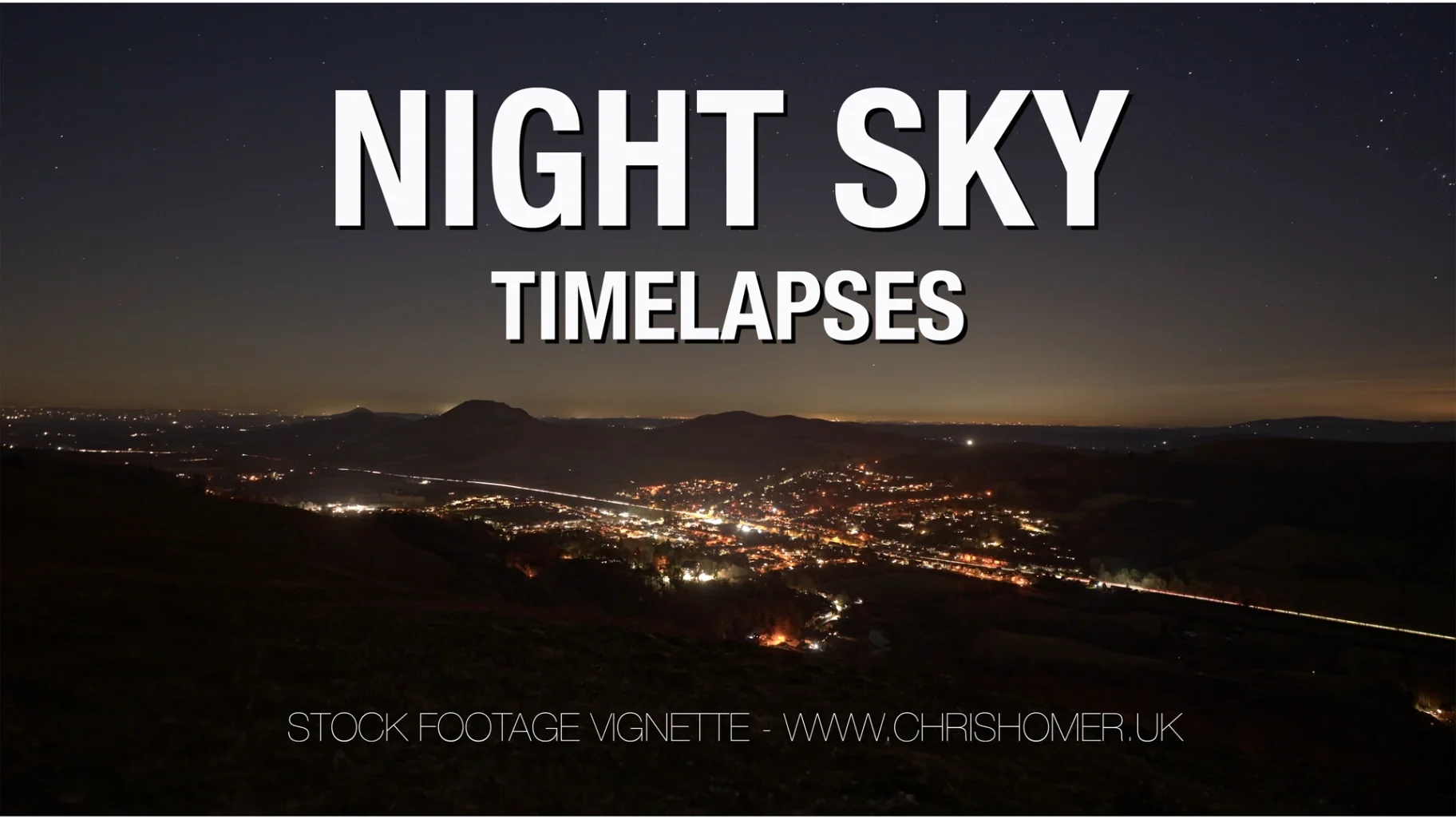 Night sky timelapses stock video footage vignette