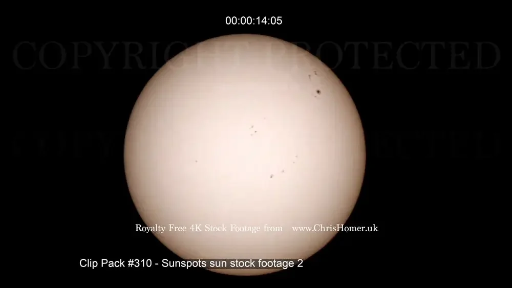 Clip Pack #310 - Sunspots Sun Stock Footage