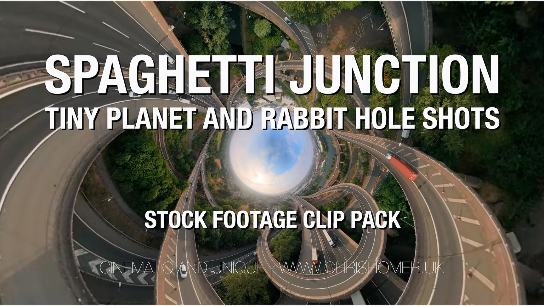 Birmingham Spaghetti Junction - Tiny Planet and Rabbit Hole Shots | Clip Pack 338