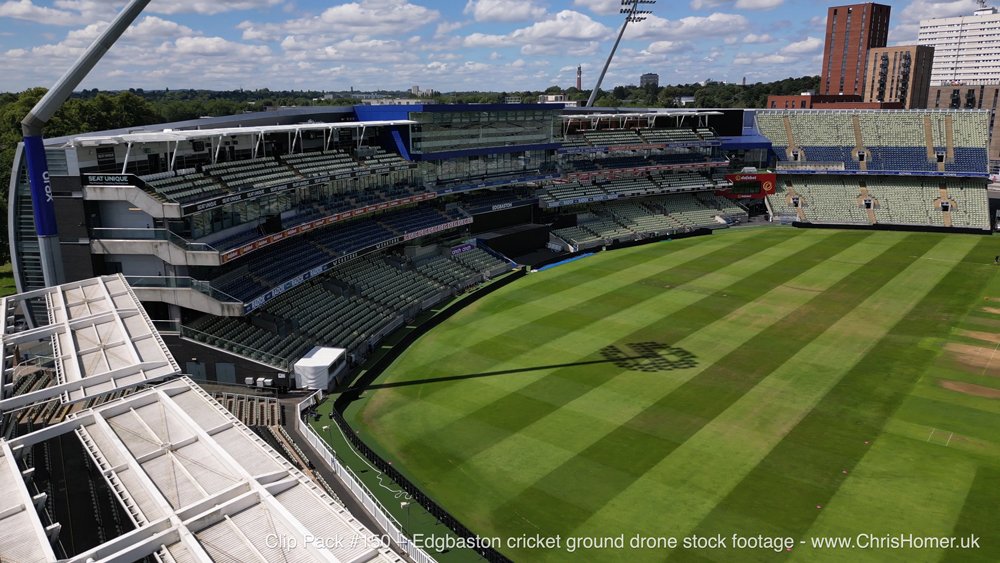 Birmingham edgbaston cricket ground stock footage drone aerial view