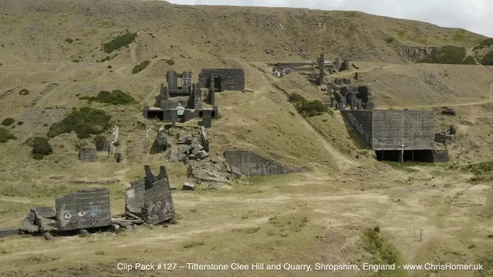 Titterstone Clee Hill Quarry Stock Video Footage