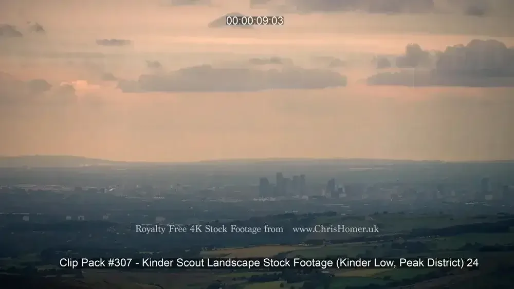Kinder Scout Peak District Landscape Stock Video Footage