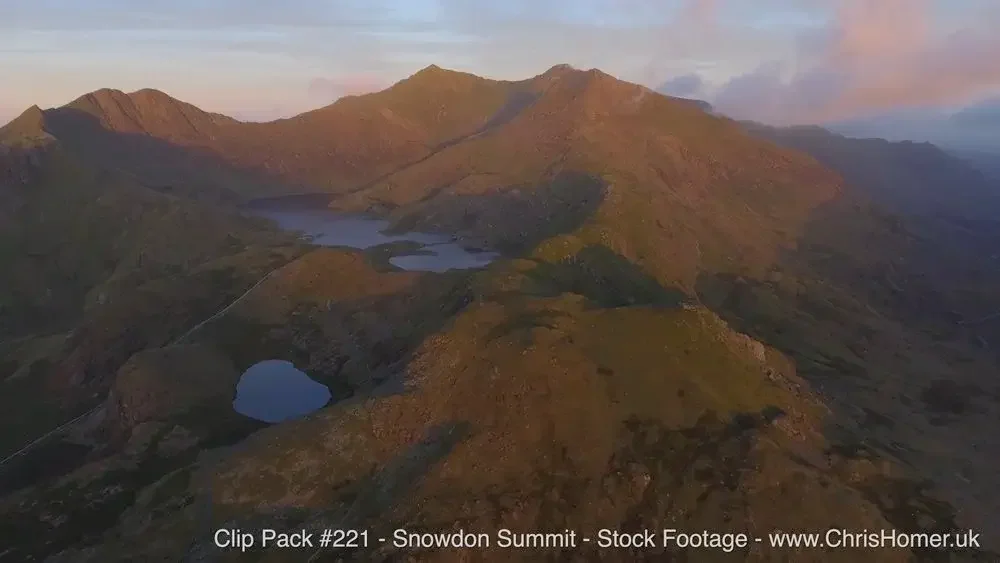 Snowdon summit stock footage clips