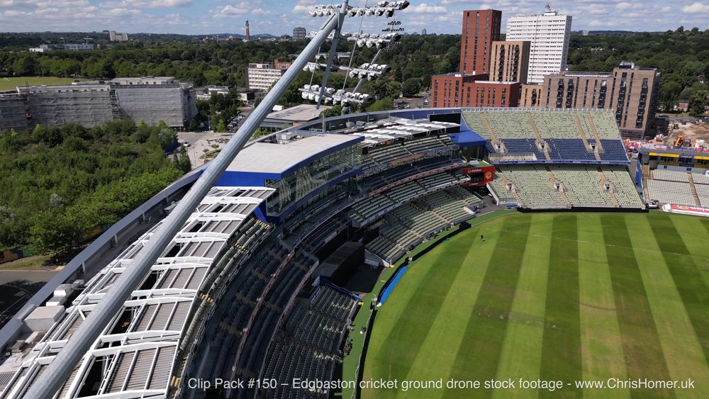 Edgbaston cricket stadium drone footage