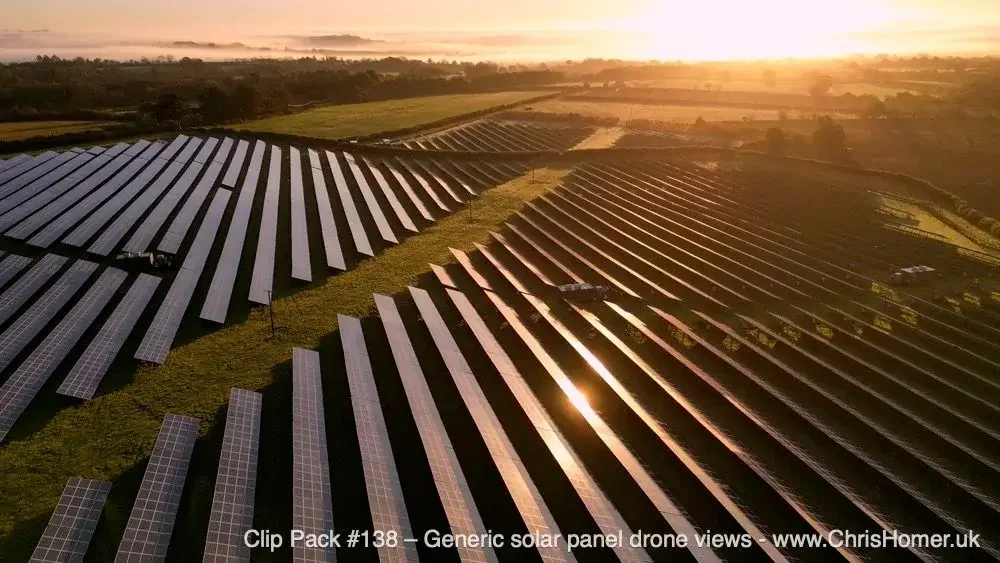 Clip Pack #138 – Generic Solar Panel Drone Stock Footage