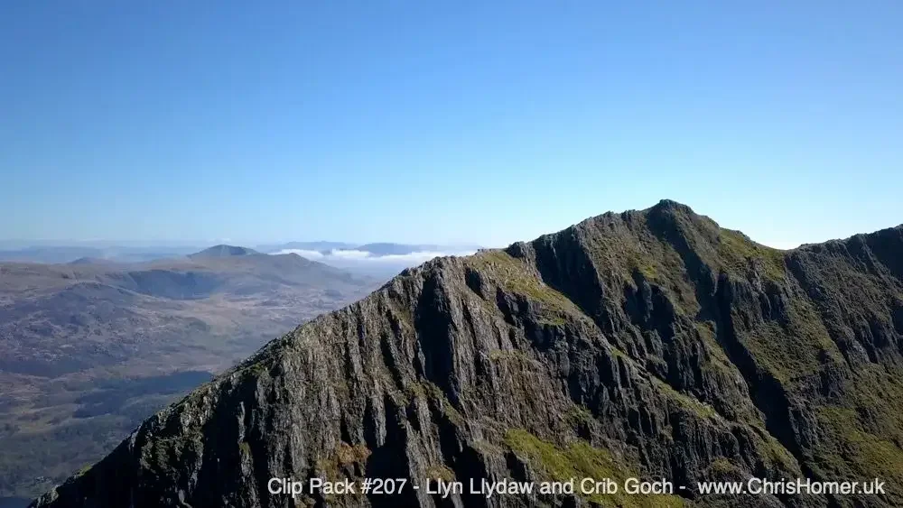 Clip Pack #207 - Llyn Llydaw & Crib Goch Drone Stock Footage